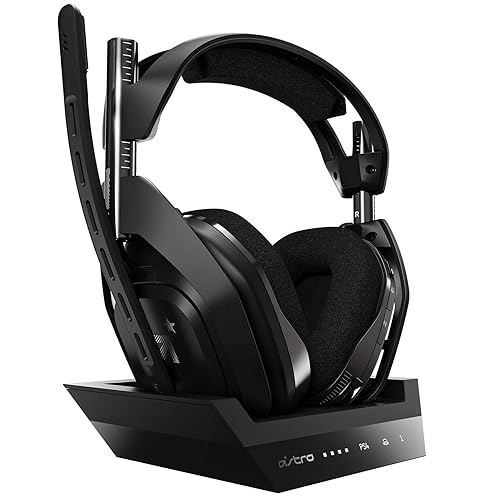 ASTRO Gaming A50 Wireless Headset Base Station Gen 4 - Compatible With PS5 PS4 PC Mac - BlackSilver