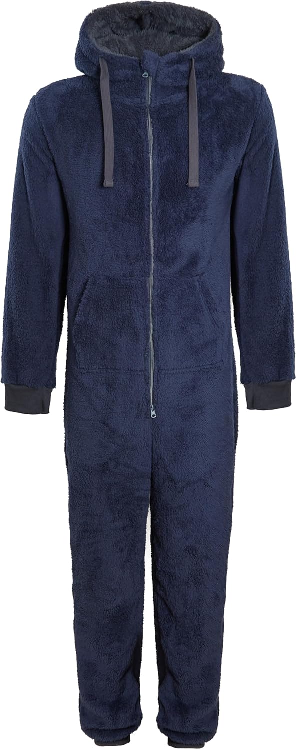 Slumber Hut® Grijze Fleece Onesie Met Capuchon Voor Heren En