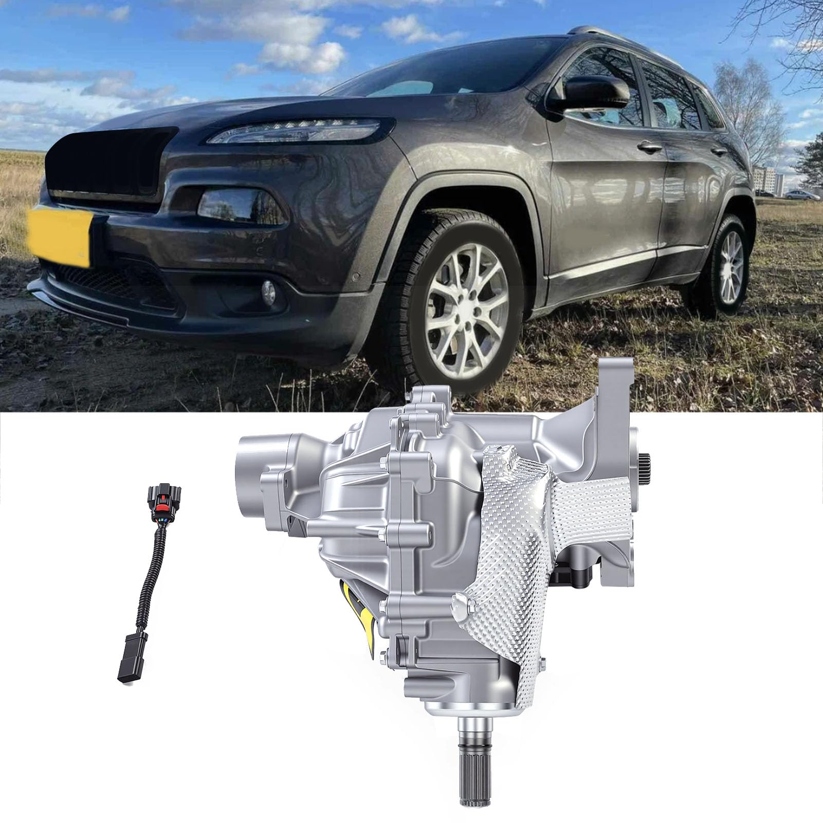 Drfeify Verteilergetriebe-Baugruppe, Getriebe-Verteilergetriebe-Baugruppe aus Legiertem Stahl, OEM 68090604AB, Präzise Kraftübertragung, Einfache Installation für Cherokee KL 2014 2018
