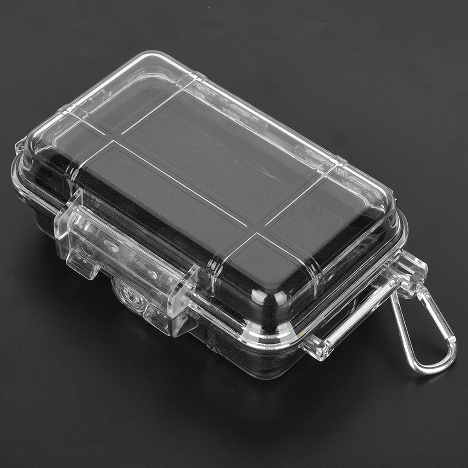 Waterproof Storage Case, Airtight Carry Box Container, Hard Shell Wet Dry Box, Outdoor Waterproof Airtight Storage Case for EDC Tools, Phone, Keys(Clear)