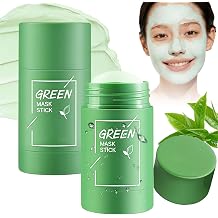2 St ck Green Tea Mask Stick Green Mask Clay Stick f r Tiefenreinigung und Porenverfeinerung Gr ne Tee Gesichtsmaske f r Tiefenreinigung  lregulierende Tonerde Maske f r frische Hautpflege