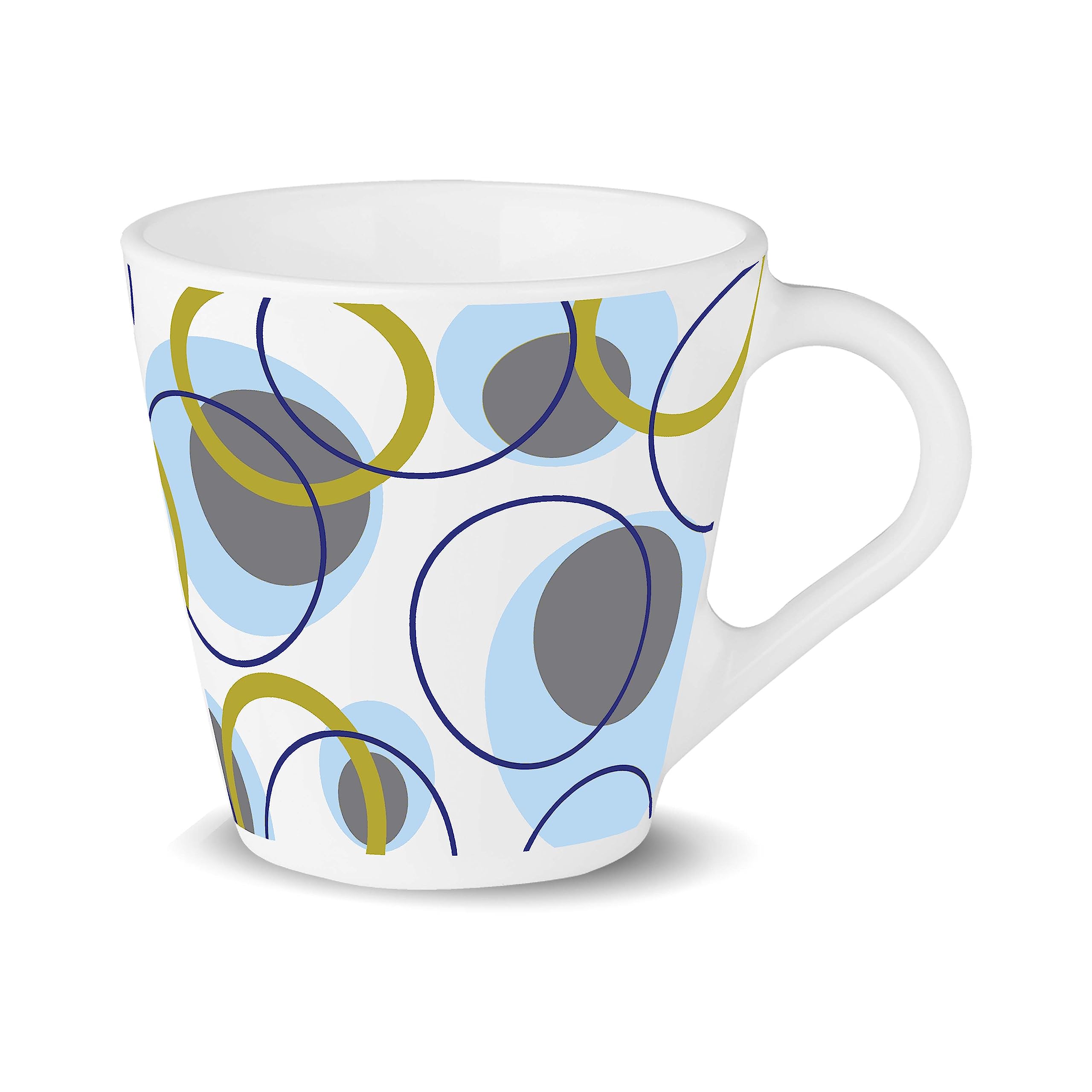Larah by Borosil Novelty Series Nola Opalware Mug, Set of 6 Tea/Coffee Mugs, 280 ml Each, Microwave & Dishwasher Safe, Bone-Ash Free, Crockery Set Ideal for Daily Use & Gifting, White (B0C96LD45T) Amazon Price History, Amazon Price Tracker