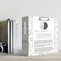 Vista 129 de Ospelelf Mini 3 Ring Binder, 2 Inch, Cute Pink Marble Binder for 5.5" x 8.5" with 5 Tab Dividers, File Folder Labels and Low Profile Clipboards