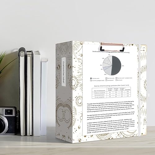 Miniatura 129 de Ospelelf Mini 3 Ring Binder, 2 Inch, Cute Pink Marble Binder for 5.5" x 8.5" with 5 Tab Dividers, File Folder Labels and Low Profile Clipboards