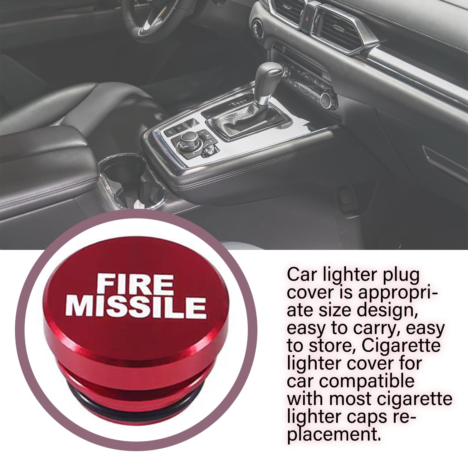 2 Coperture Per Presa Accendisigari Auto In Metallo – Tappi Antipolvere E Impermeabili, Colori Rosso E Nero - 4