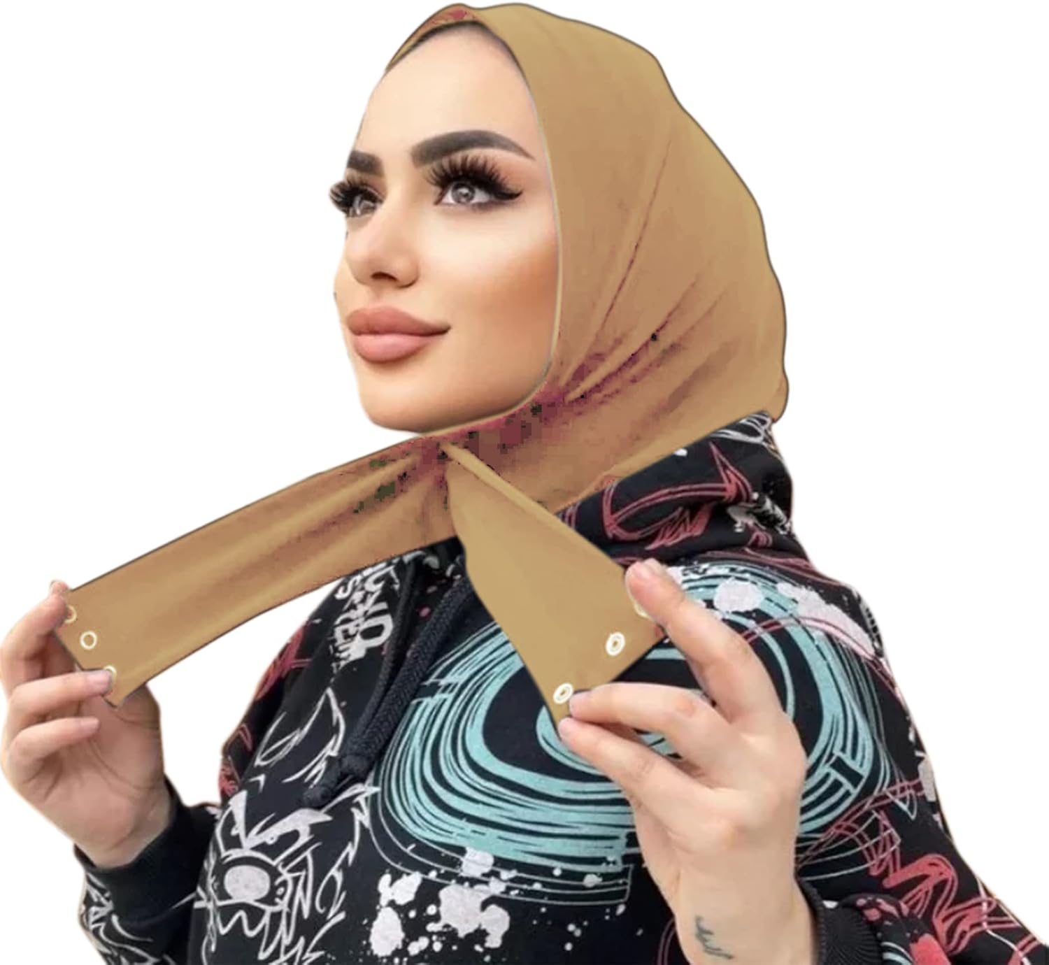 AIBEARTY Women Fashion Instant Muslim Turban Hijab with Snap Fastener Breathable Headscarf Bonnet Cap Turban Hat Shawl - Image 3