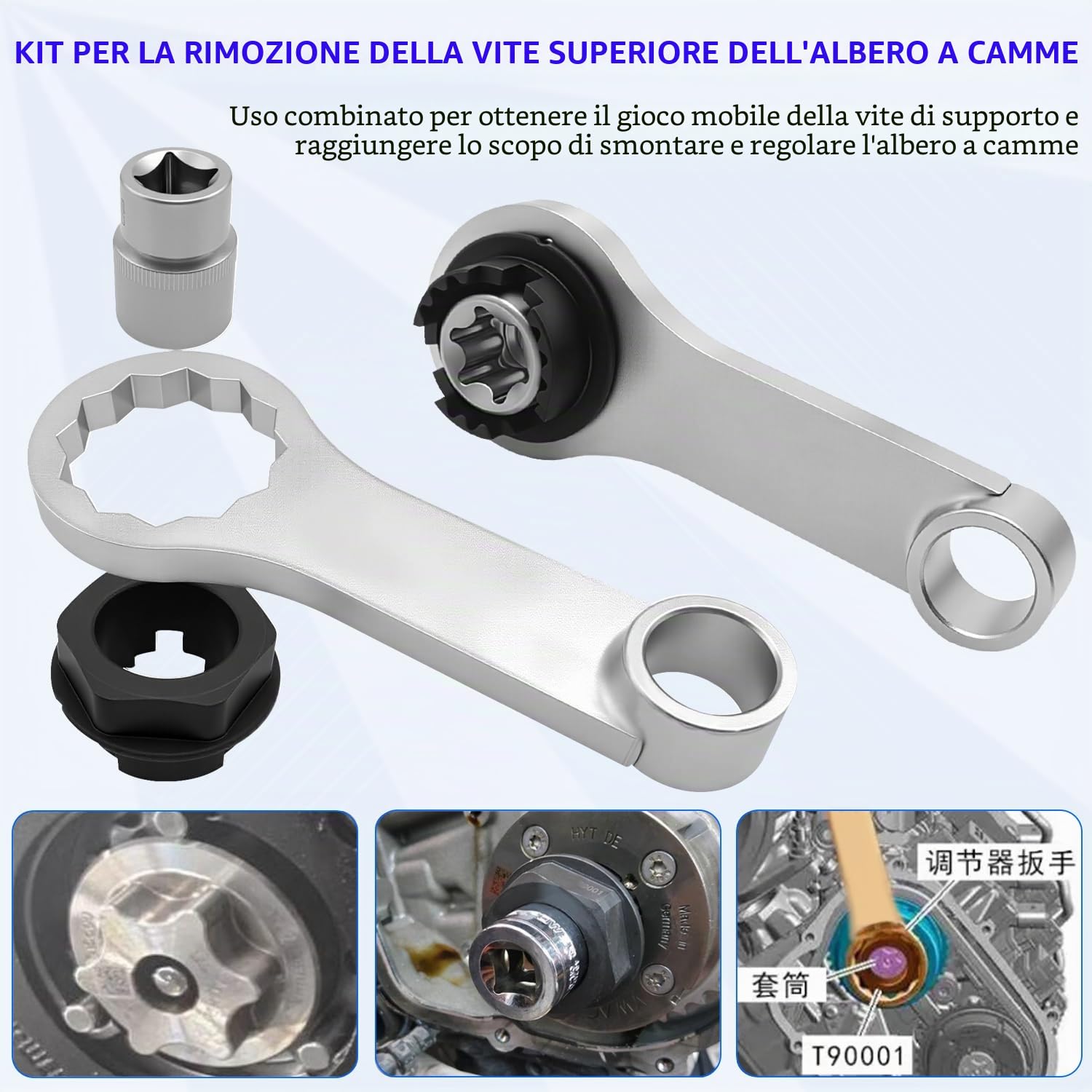 ZKTOOL Strumenti di Bloccaggio di Allineamento dell'Albero a Camme del, Compatibile con Audi Porsche 3.0T 2.9T Versione Ibrida CXT EA839, Dispositivo di Bloccaggio dell'Albero a Camme, T40331