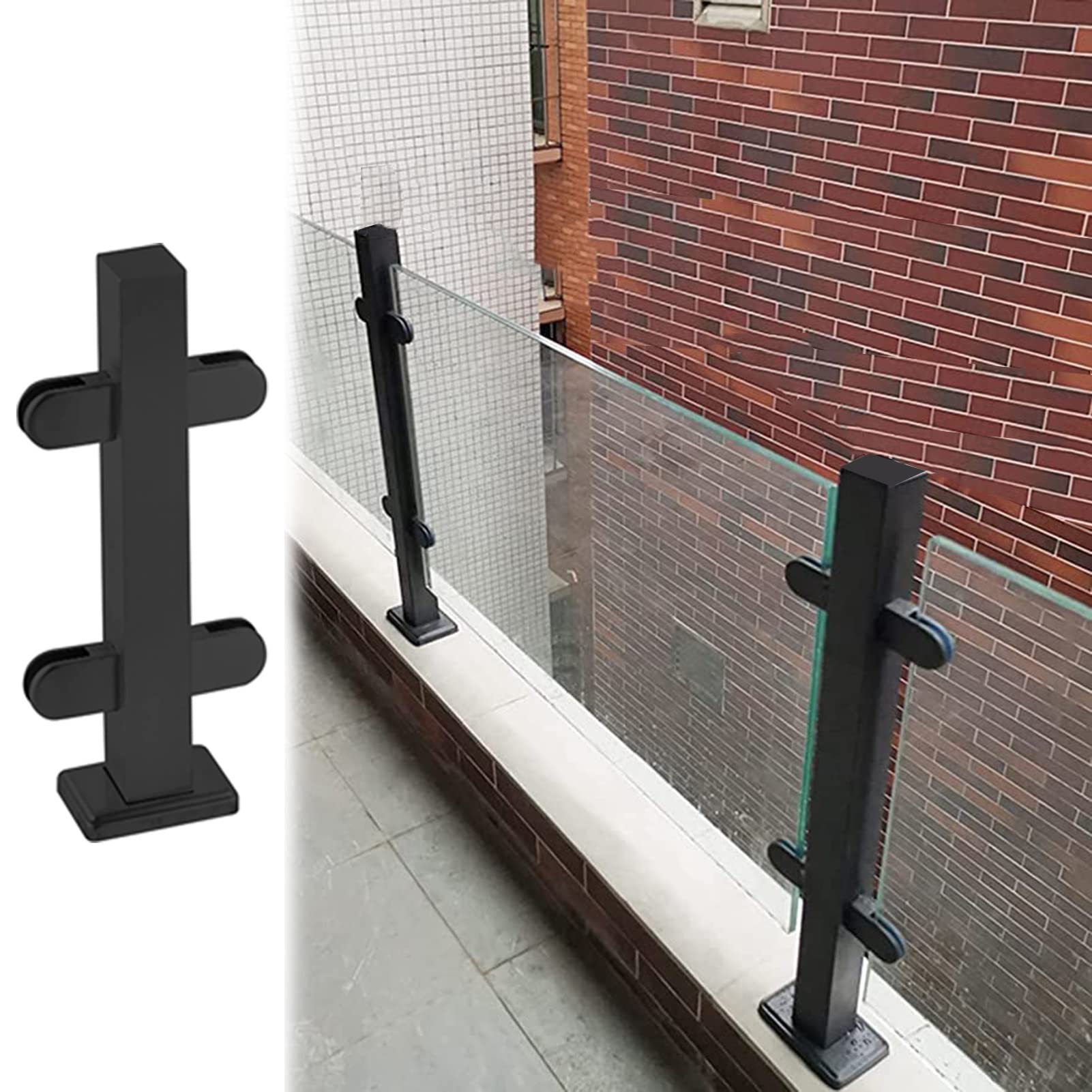 Poteau de balustrade en verre moderne pour aménager un balcon ou un jardin design
