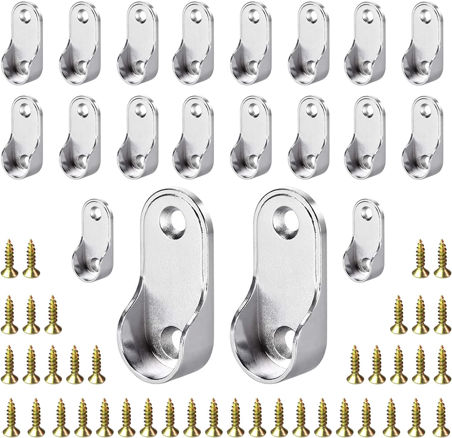 94" Oval Closet Rod (15mm x 30mm) 10 Pack Chrome Home