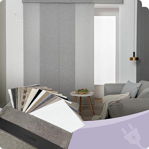 Graywind Paneles deslizantes de panel opaco, persianas para puerta corrediza de patio, talla única (muestras de tela)