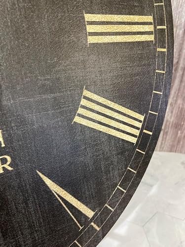 Miniatura 10 de Carolina - Reloj de pared grande negro  Mecanismo de cuarzo ultra silencioso  Hecho a mano en Estados Unidos hermoso color nítido duradero  Viene en