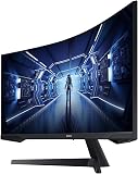 Samsung Ecran PC Odyssey G55T 34'' 165Hz, 1ms, Dalle VA 1000R, UWQHD 3440x1440, 2500:, 250cd/m2, AMD FreeSync Premium, Pied Ajustable,HDMI, DisplayPort - 4