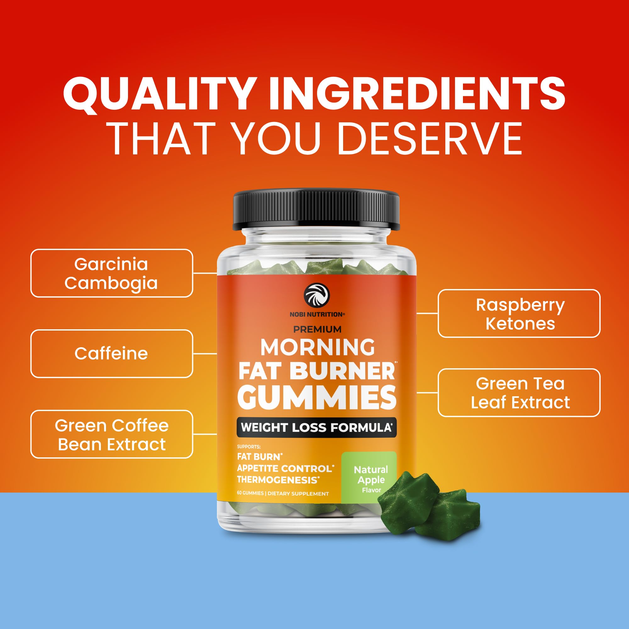 Morning Fat Burner Gummies, Weight Loss For Women & Men, Metabolism Booster — Amazon image 3