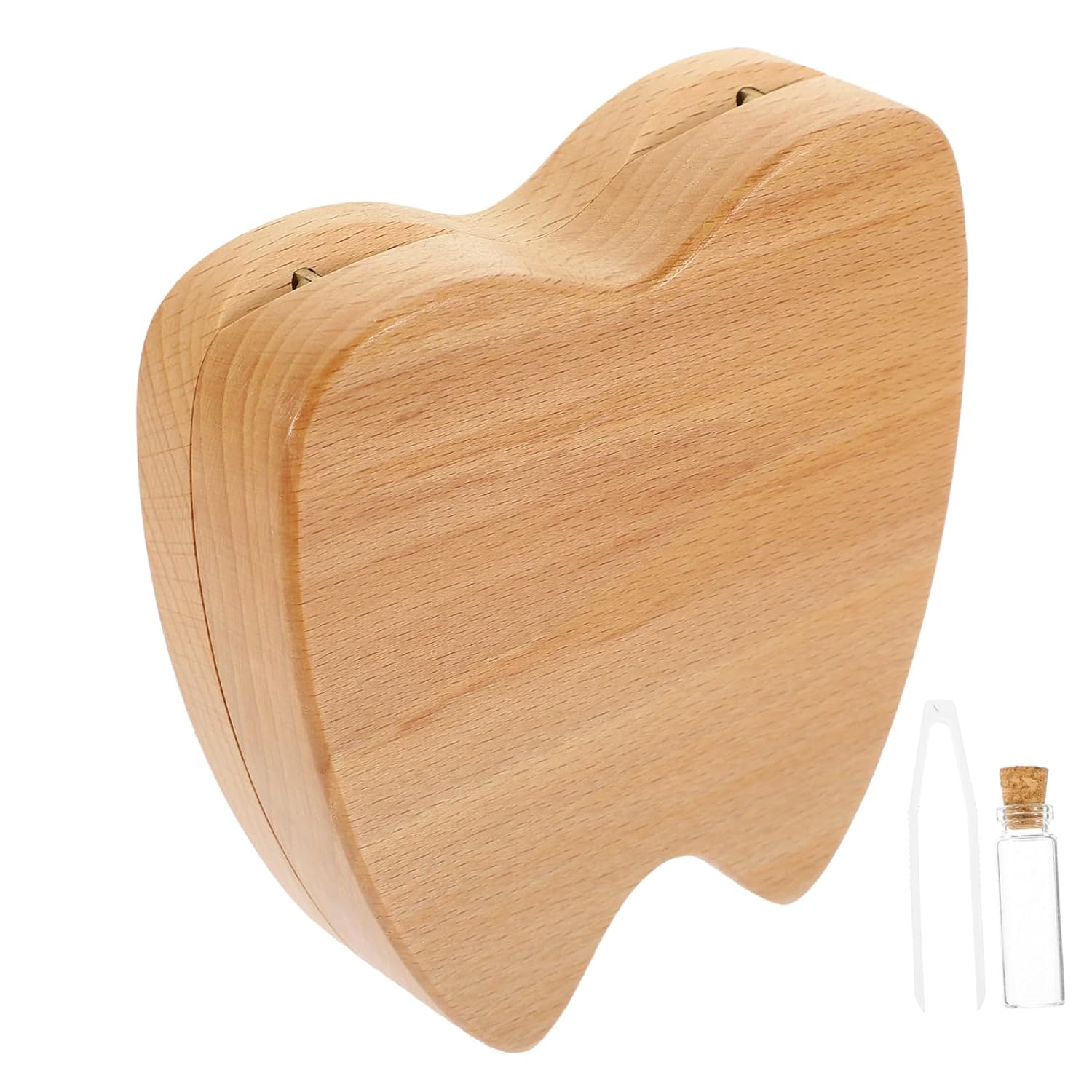 Wooden Baby Tooth Keepsake Box for Boys and Girls Growth