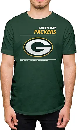 NFL - Team Logo and Stats - Adult Unisex Short Sleeve Fan T-Shirt for Men and Women - Officially Licensed
