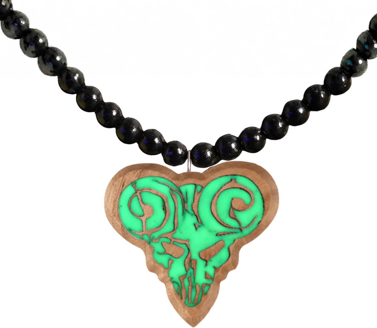 Pick of Destiny Necklace | Knc Custom Handmade Glow-in-the-Dark Green Guitar Pick Pendant | Jack Black Kyle Gass Movie Prop Fan Art