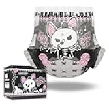 Littleforbig Ultra Absorbent 7000 mL Adult Printed Diaper 10 Pieces - Goth Brat (Medium 28