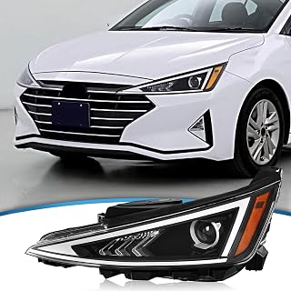Compatible with 2019-2020 Hyundai Elantra Headlight Halogen&Projector Type without DRL 92101-F3500(Driver Side)