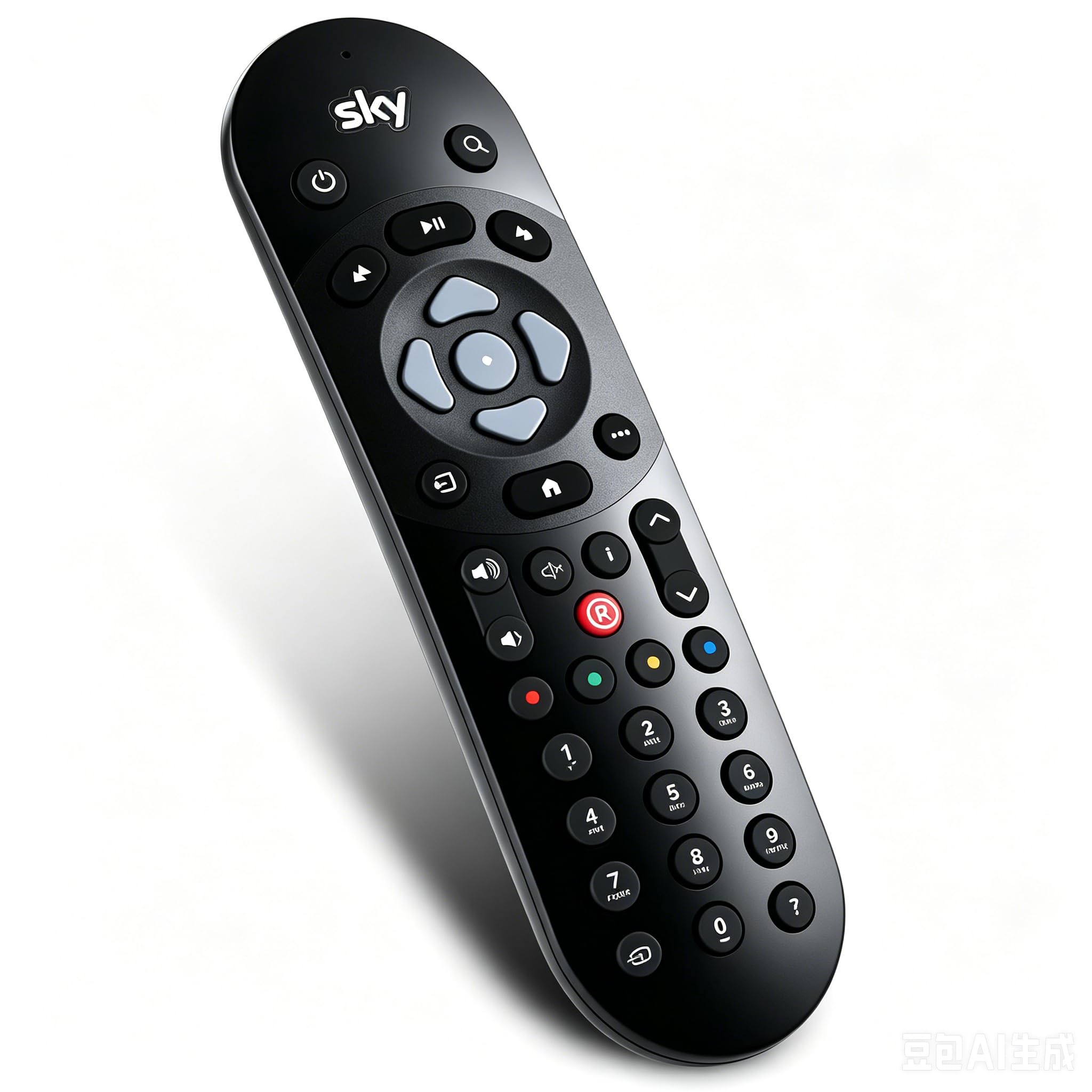 Glitfix Ersatz Fernbedienung für Sky Q Receiver, Infrarot Fernbedienung kompatibel mit Sky Q TV/Mini/Silver Box – 10M Reichweite, Keine Programmierung, Plug and Play, ABS-Material Schwarz