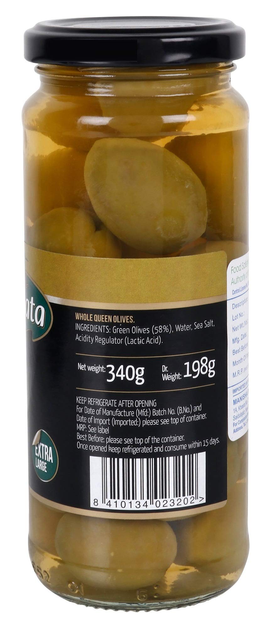 Fragata Queen Plain Green Olives 340g - Image 2 thumbnail