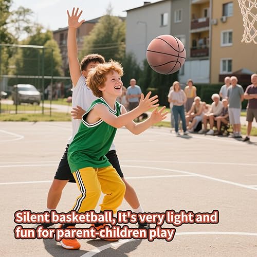 Miniatura 4 de Official Silent Basketball Size 7 (29.5"),Dribble Dream Upgraded Indoor Basketball & High Bounced Airless Ball Soundless for Quiet Dribbling and
