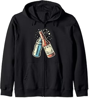 Beer Baby Bottle Toast - Cheers First Time Father To Be Zip Hoodie