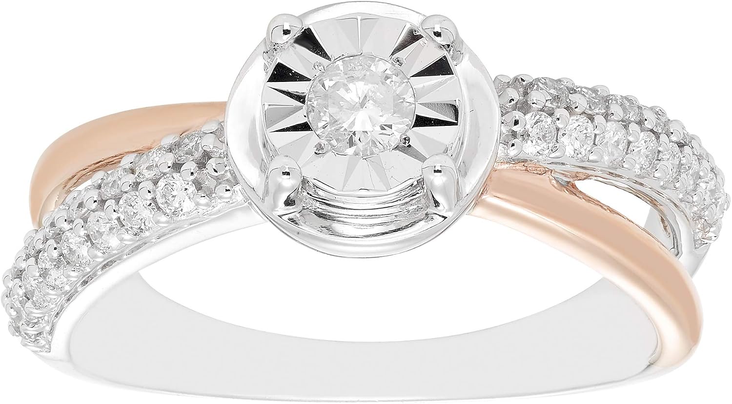 Diamond Statement Rings in 10K Rose Gold or .925 Sterling Silver - Choice of Style & Metal