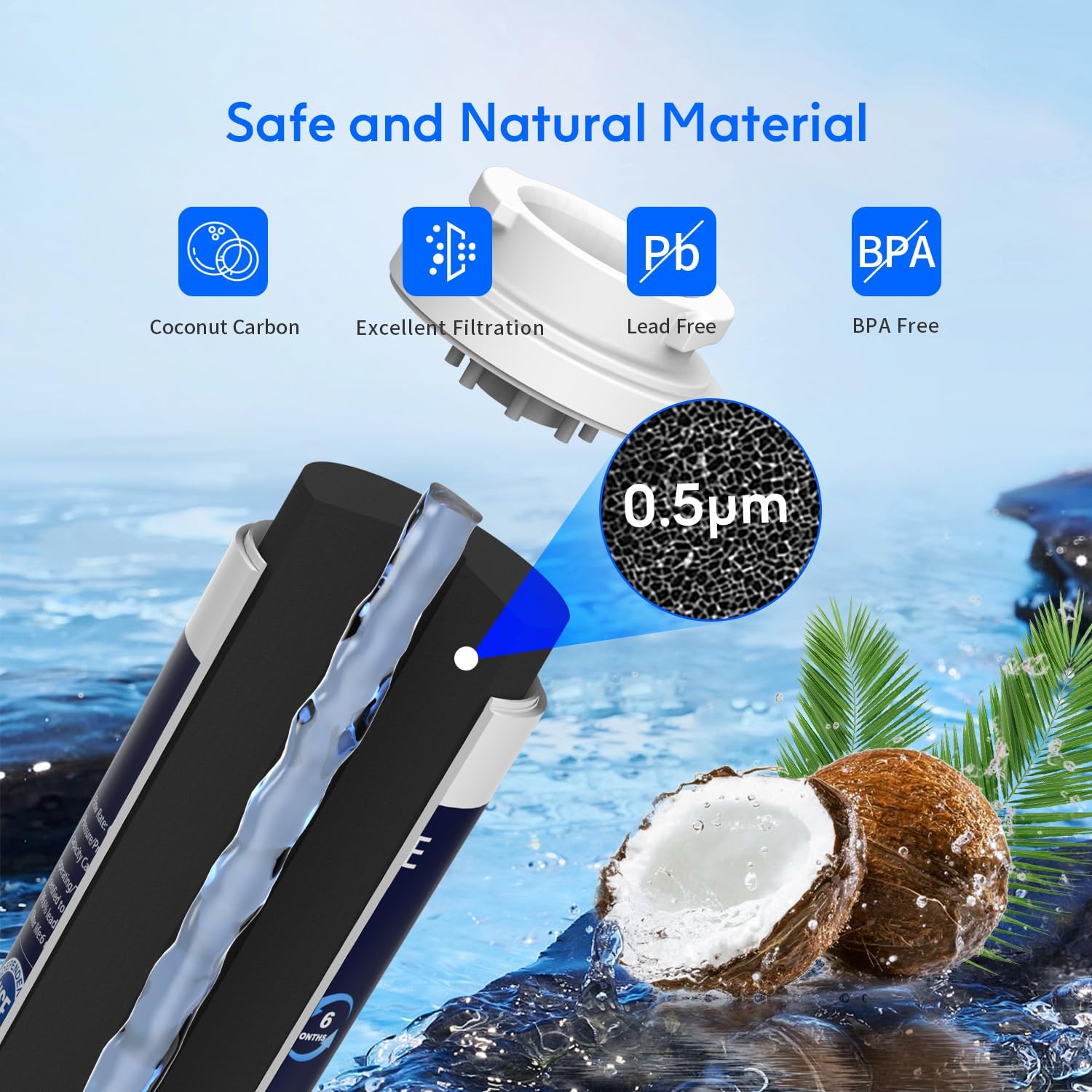 Bringpure Refrigerator Water Filter Replacement, Compatible withEverydr0p Filter 4, EDR4RXD1, UKF8001P, 4396395, 46-9006, UKF8001AXX-200, UKF8001AXX-750, 3 Pack