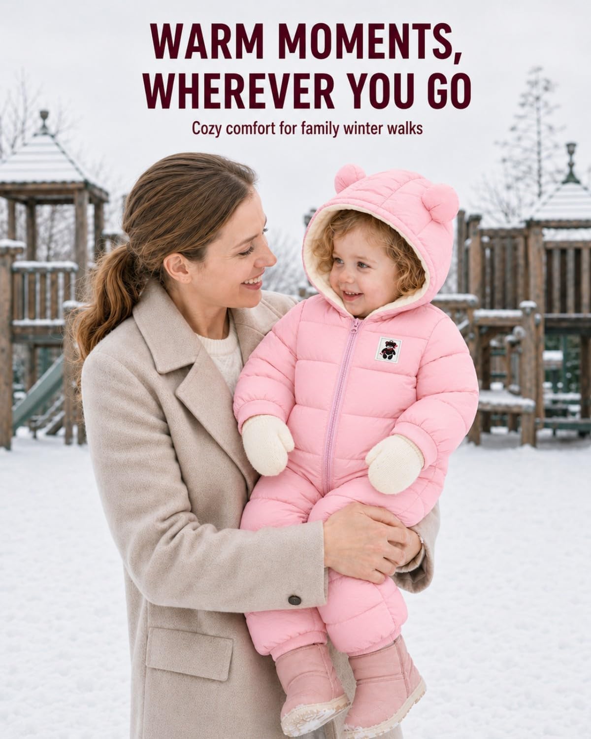 JiAmy Baby Winter Snowsuit,Girls and Boys Hooded Warm Romper,Infant Clothes Jumpsuit Newborn baby Winter Outfits 0-36 Months