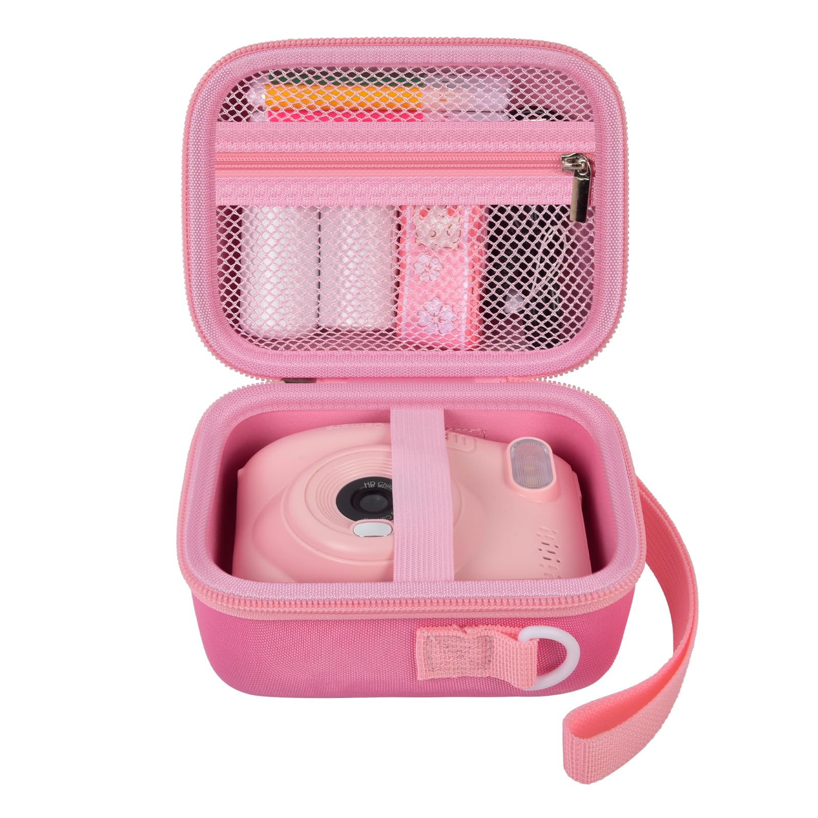 casmilee Instant Camera Children's Bag for Greenkinder/for Gofunly/for Hangrui/for LETSHAHA Mini Digital Camera, Instant Cameras Protective Case Carry Bag Holder for Printing Paper (Case Only), pink,-image-15