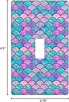 Vista 7 de Cubierta decorativa para interruptor de luz de sirena, diseño de sirena, de 1 banda, placa de pared para enchufes eléctricos, placa de interruptor