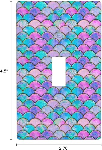 Miniatura 7 de Cubierta decorativa para interruptor de luz de sirena, diseño de sirena, de 1 banda, placa de pared para enchufes eléctricos, placa de interruptor