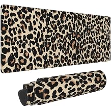 XXL Cheetah Print Decor, Brown Mouse Pad, Gaming for Office & Home - 12 * 31 inches
