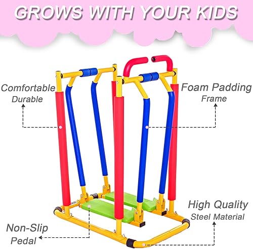 Miniatura 4 de Caminadora para niños para ejercicio de fitness, juguete de ejercicio divertido ajustable para niños, equipo de fitness para interiores y