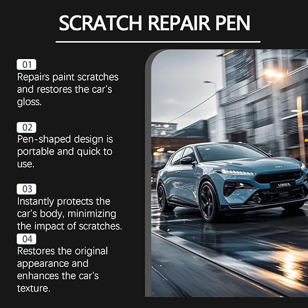 Auto Lackstift Weiß,Autolackstift,Professioneller, schnelltrocknender Lackstift für präzise Kratzerreparatur an Autos, Transportern und Motorrädern - 3