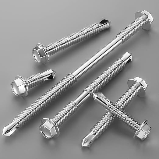 Wensilon 300 Piezas Tornillos Autoperforantes #8×3/4" Cabeza Hexagonal miniatura 4