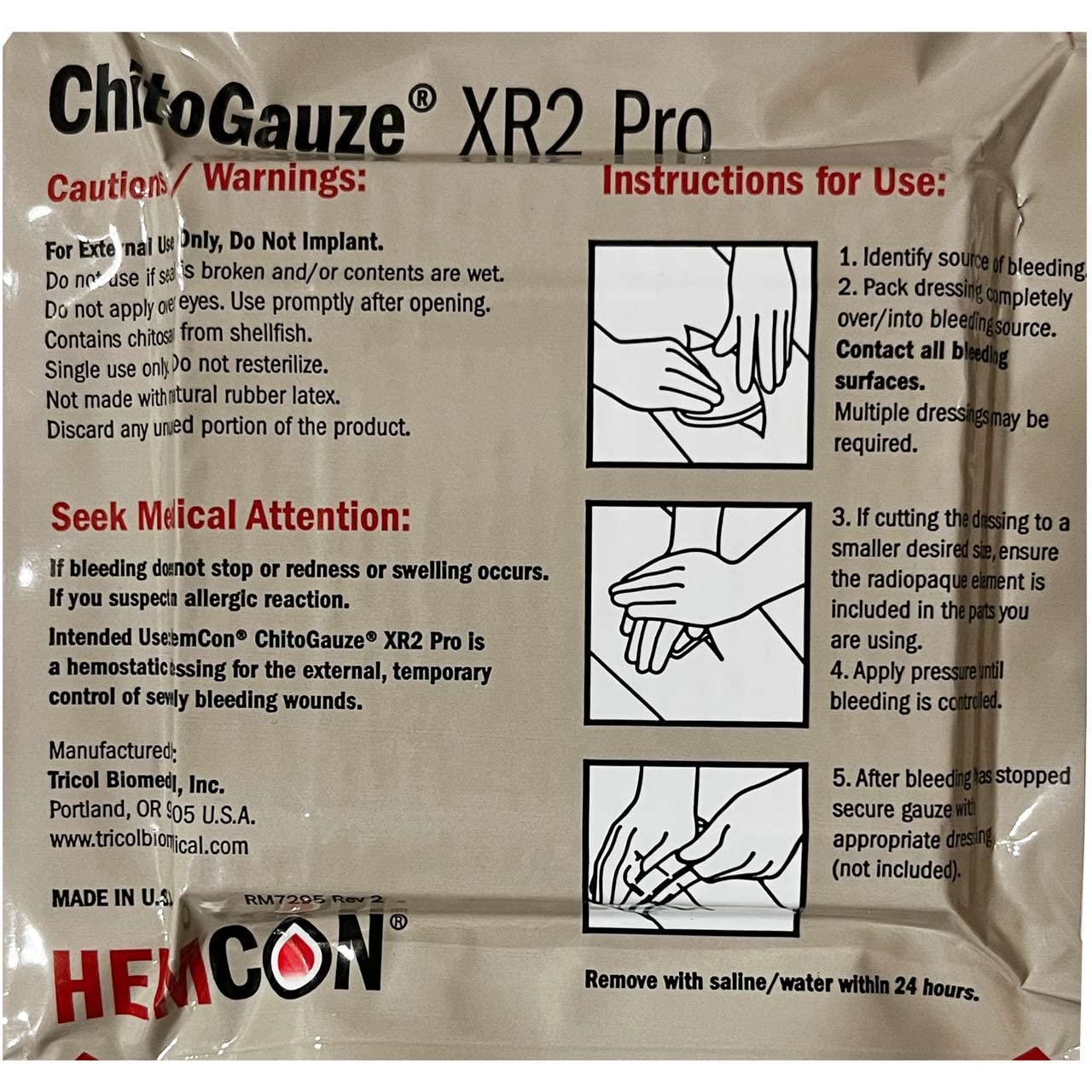 HemCon ChitoGauze XR Pro 30-0049 by chito