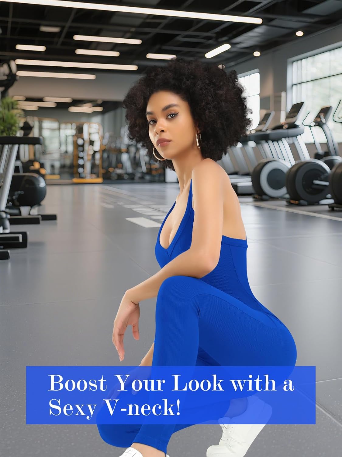 VUTRU Women Jumpsuits Sexy V Neck Tank One Piece Bodysuit Shapewear Romper Workout Casual Holiday Wear - Image 3