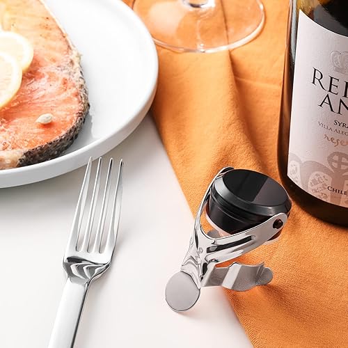 Miniatura 4 de OWO Tapones para botellas de champán de acero inoxidable, tapón reutilizable de corcho de champán y protector con silicona, sellador de botellas de