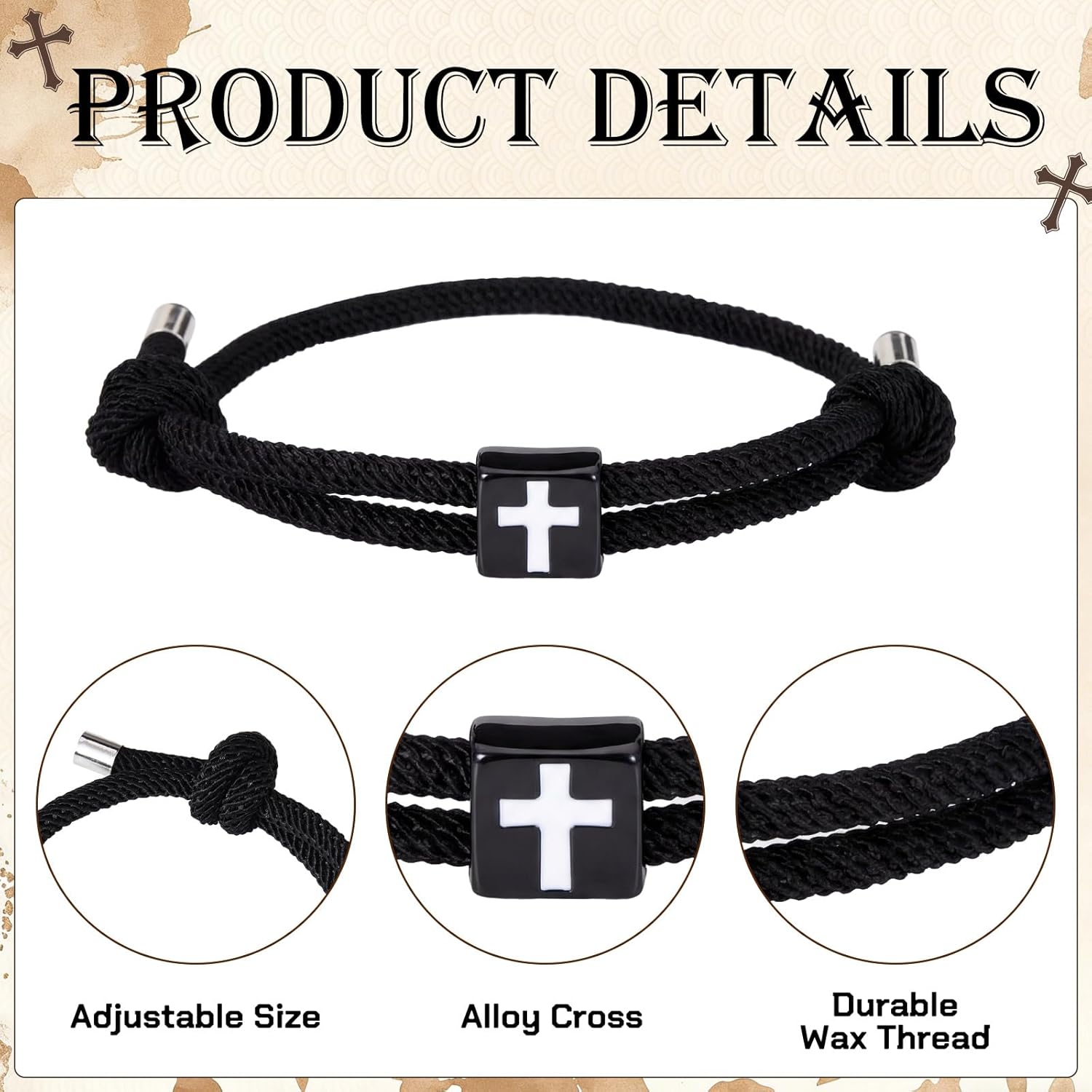 Tondiamo 24 Set Christian Graduation Cross Bracelets Set Bulk with Scripture Cards Bible Verses 2026 Happy Graduation Gifts Adjustable Braided Rope Religious Bracelet for Men Women High School College