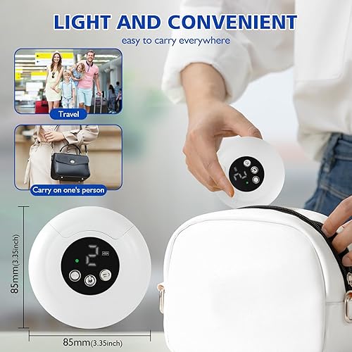 Miniatura 6 de Cortaúñas eléctrico 3 en 1, recortador de uñas eléctrico de rotación de 360 con almacenamiento automático, luz LED y 3 velocidades, indicador de