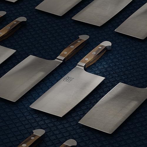 Miniatura 4 de Güde Alpha Olive Series Cuchilla forjada/afilada a mano, 7 pulgadas y 10 onzas, acero endurecido en hielo, fabricado en Solingen, Alemania desde 1910