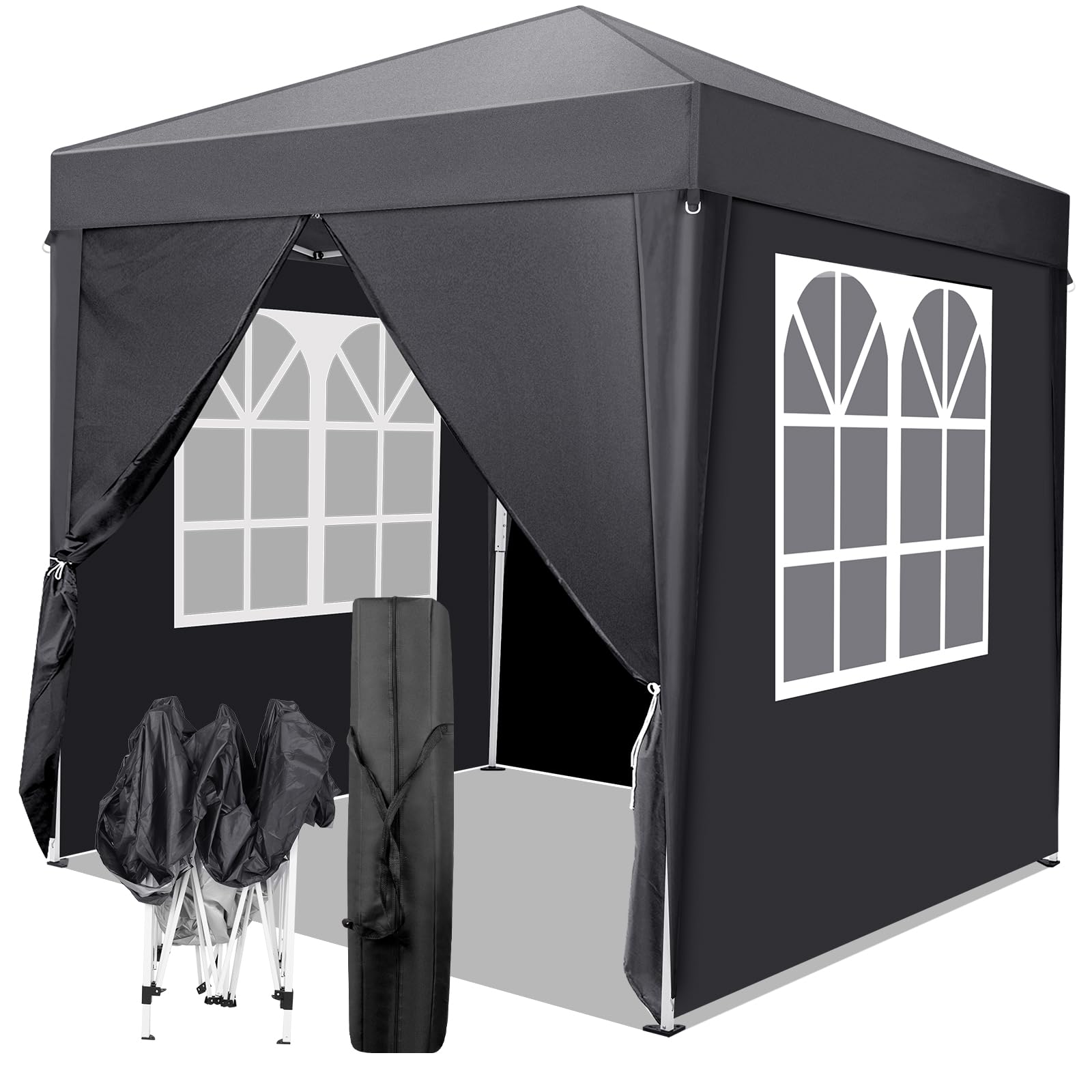 Tactfire Pavillon,Faltpavillon,Wasserdicht Stabil Winterfest UV Schutz 50+,420D Oxford,Faltbar Höhenverstellbar,Partyzelt,Gartenzelt,Für Garten Camping,Outdoor