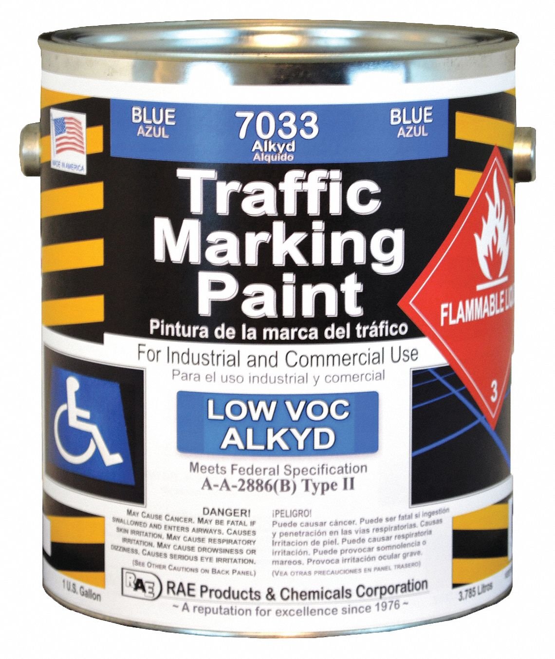Traffic Marking Paint, Blue, 1 gal