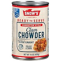 Vista 1 de Snow's Manhattan Clam Chowder, lata de 15 oz - 11g de proteína por porción - Receta auténtica al estilo Manhattan lista para servir
