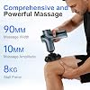 Pistola de masaje LEERCON de tejido profundo mini, masajeador de espalda muscular para alivio del dolor | Masajeador muscular mini silencioso con 9 cabezales de masaje, regalo de cumpleaños para hombres, mujeres, papá, él (Azul) 5