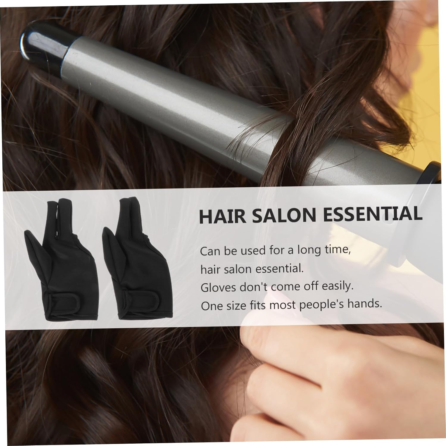2pcs Heat-resistant Hair Perming Gloves for Stylists Finger Protectors for Hair Curling and Straightening Durable Cloth Mitts for Home and Salon Use