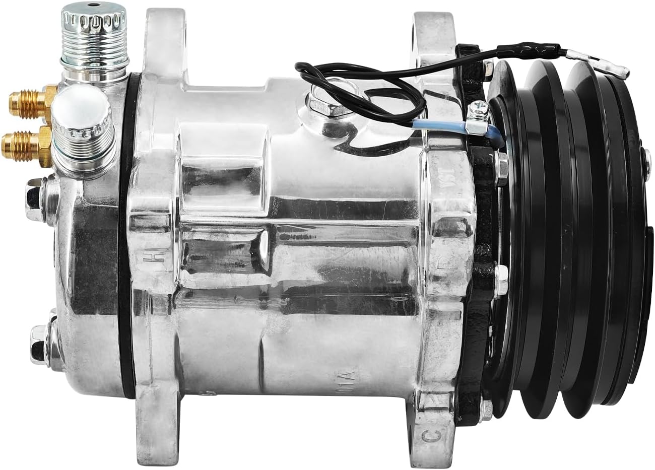 345-4547 A/C Compressor SD5H09 12V Compatible with Caterpillar CAT 259D 279D 289D 299D 257D 277D 287D 236D 242D 246D 262D 272D Replaces# CA345-4547 3454547 5093951