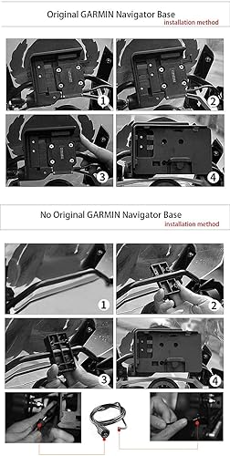 Miniatura 6 de WWB Soporte de navegación para teléfono celular BMW R1200GS ADV F700 800GS CRF1000L Africa Twin para motocicleta Honda carga USB de 0.472in