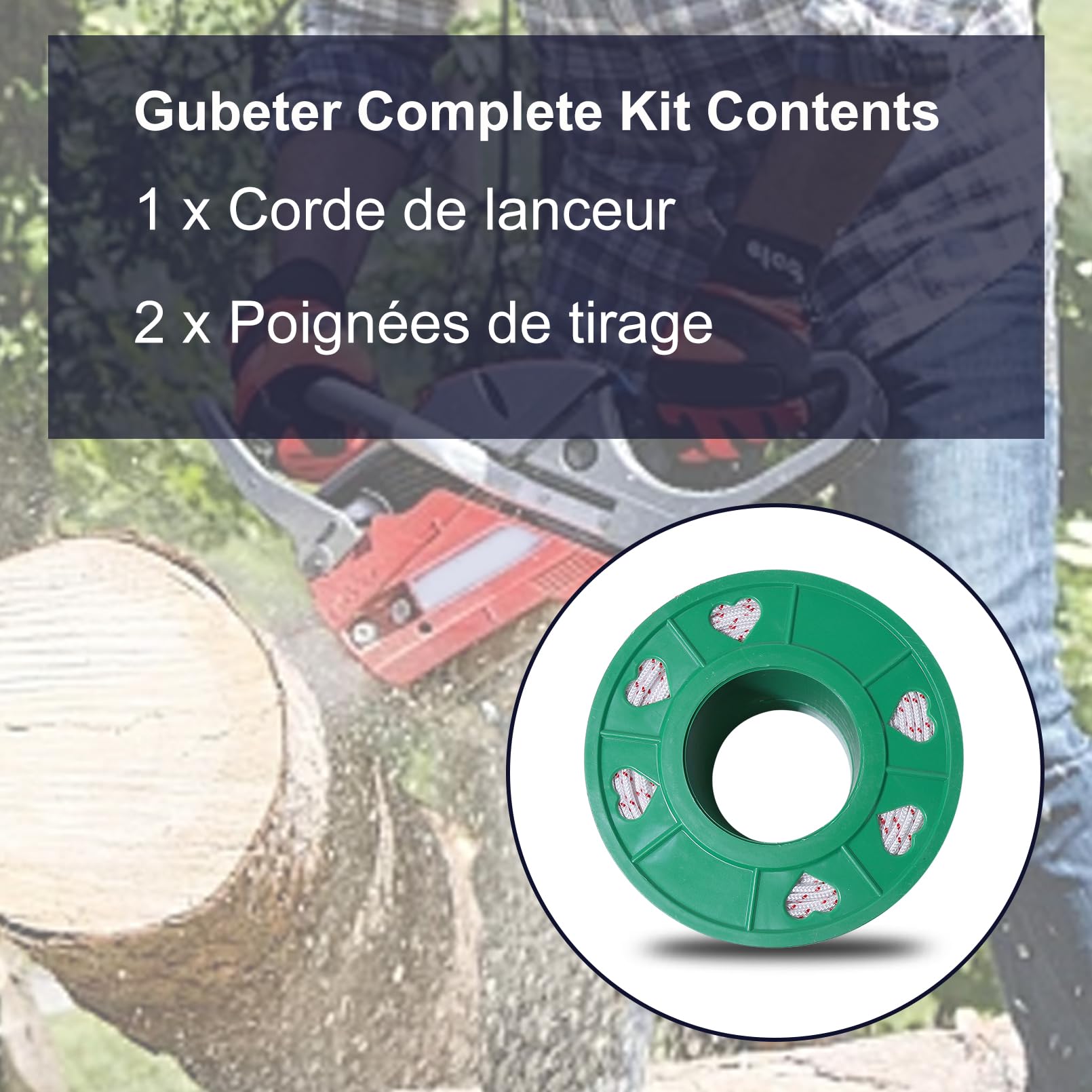 Corde de lanceur pour tondeuses, tronçonneuses, coupe-bordures, débroussailleuses et pièces moteur Craftsman, Husqvarna, Stihl et Honda, avec Poignées de tirage